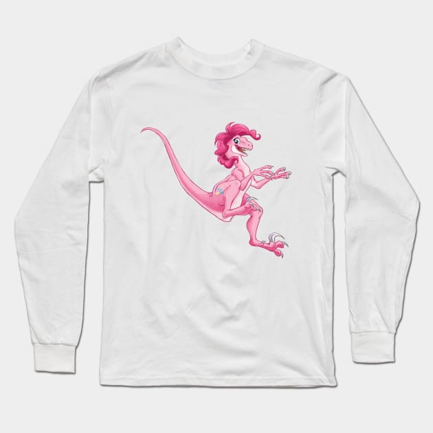 My Little Raptor - Pinkie Pie Long Sleeve T-Shirt by CherryGarcia